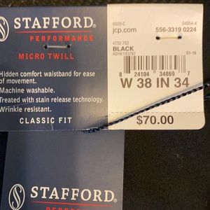 Stafford men black pants